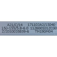 LED PARA TV ELEMENT (1 PIEZA) / NUMERO DE PARTE 303TH190034 / TFMT19D03-ZC22AG-02 / TH190M04 / 112600101ZC00 / Z/2010035859-6 / 171103A2/15040 / MODELO ELEFW195